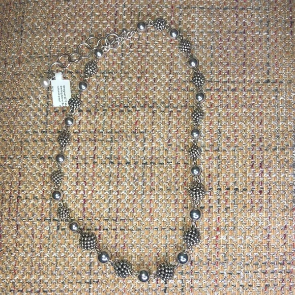 MICHAEL DAWKINS Starry Night Sterling Clusters, Silver Globes, Pearl Necklace - Picture 6 of 17